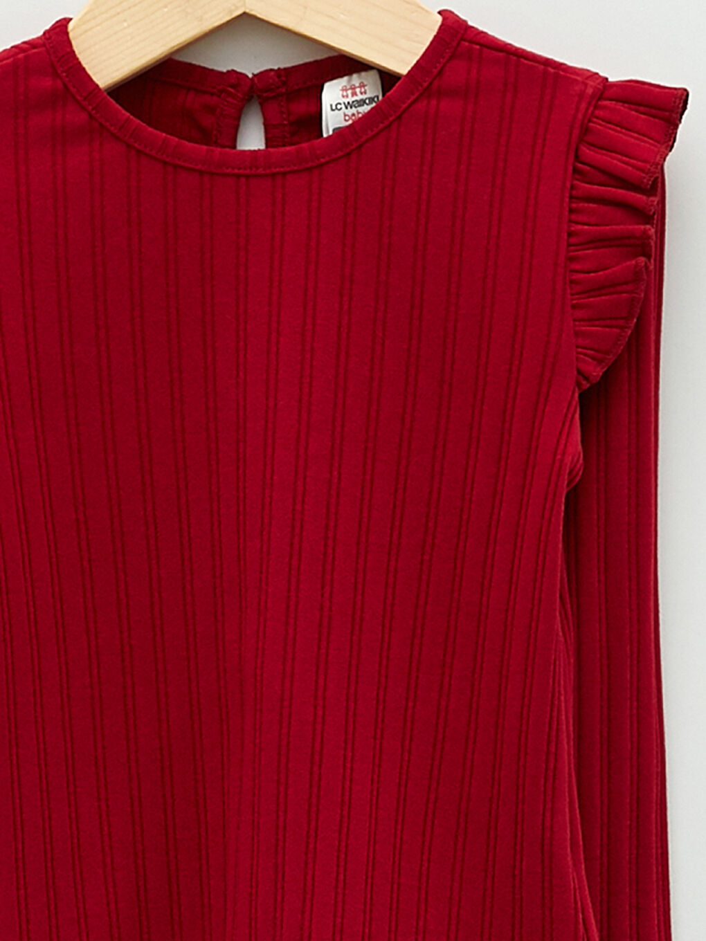 تيشيرت بناتي بيبي أساسي بأكمام طويلة ورقبة دائرية-4