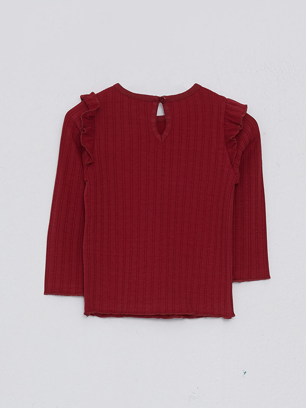 تيشيرت بناتي بيبي أساسي بأكمام طويلة ورقبة دائرية-2