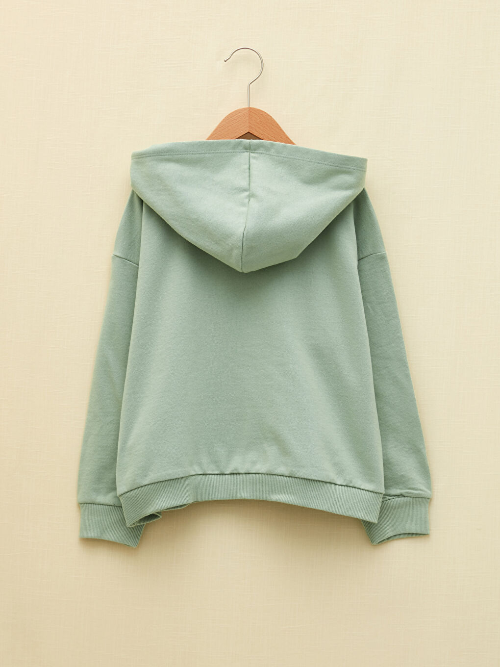 Капюшонды негізгі ұзын жеңді қыздарға арналған свитшот-4