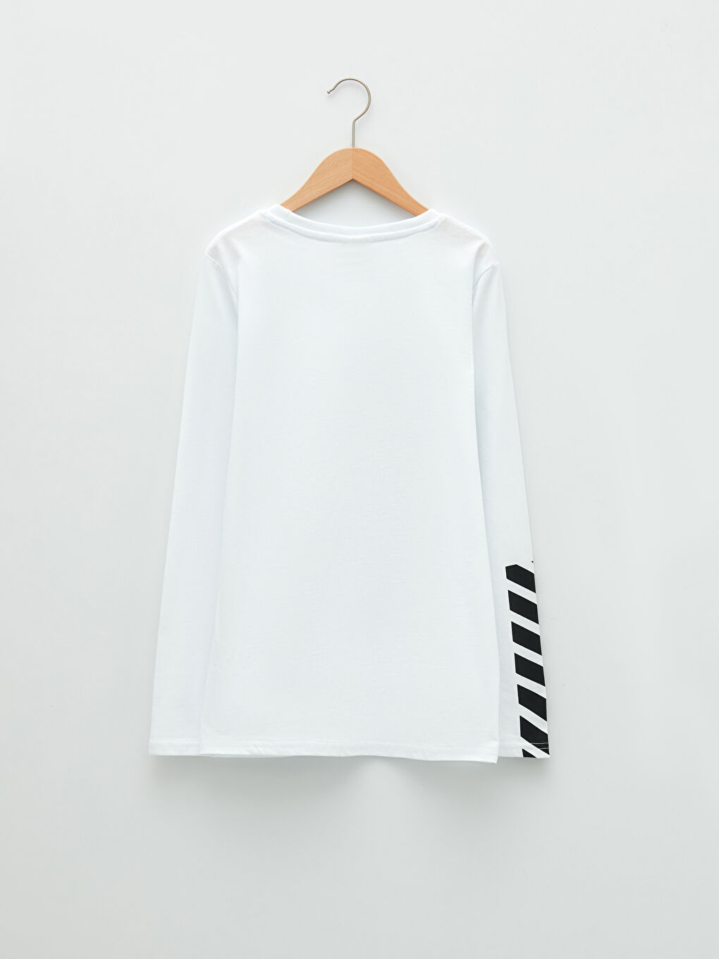 Crew Neck Printed Long Sleeve Cotton Boy T-shirt-1