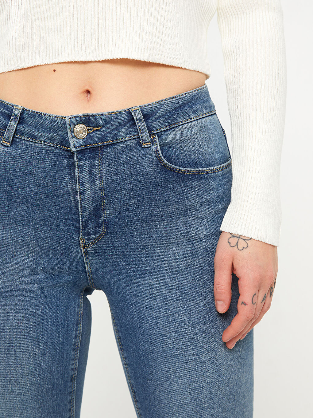 İndigo Normal Bel Mercury Skinny Fit Kadın Rodeo Jean Pantolon-2