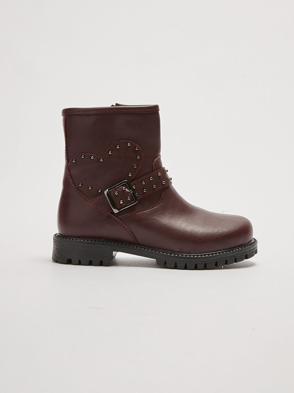 LCW STEPS Leather Look Buckle Detailed Zippered Girls' Boots -W1CQ61Z4-JAV