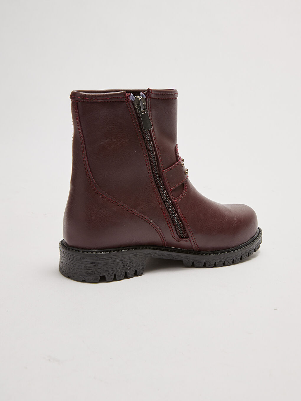 LCW STEPS Leather Look Buckle Detailed Zippered Girls' Boots -W1CQ61Z4-JAV