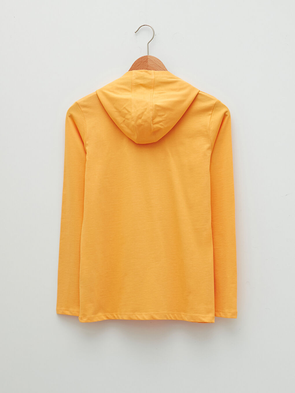Hooded Basic Long Sleeve Boy T-shirt-1
