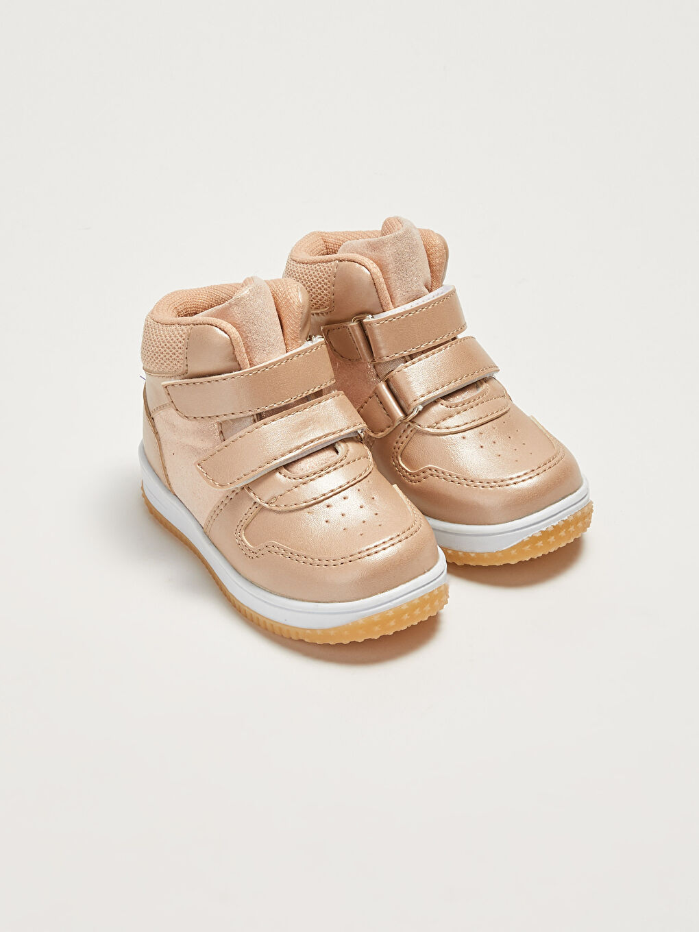 Sarı Deri Görünümlü Kız Bebek Spor Ayakkabı