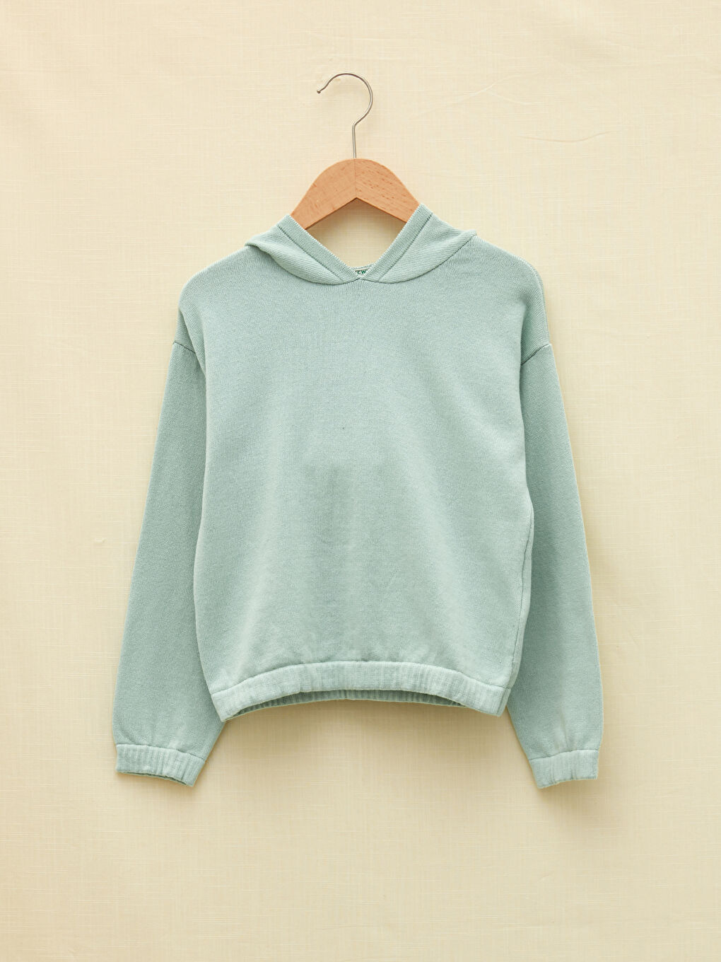 LCW Kids Kapüşonlu Basic Uzun Kollu Kız Çocuk Triko Kazak -W1CR40Z4-FKS