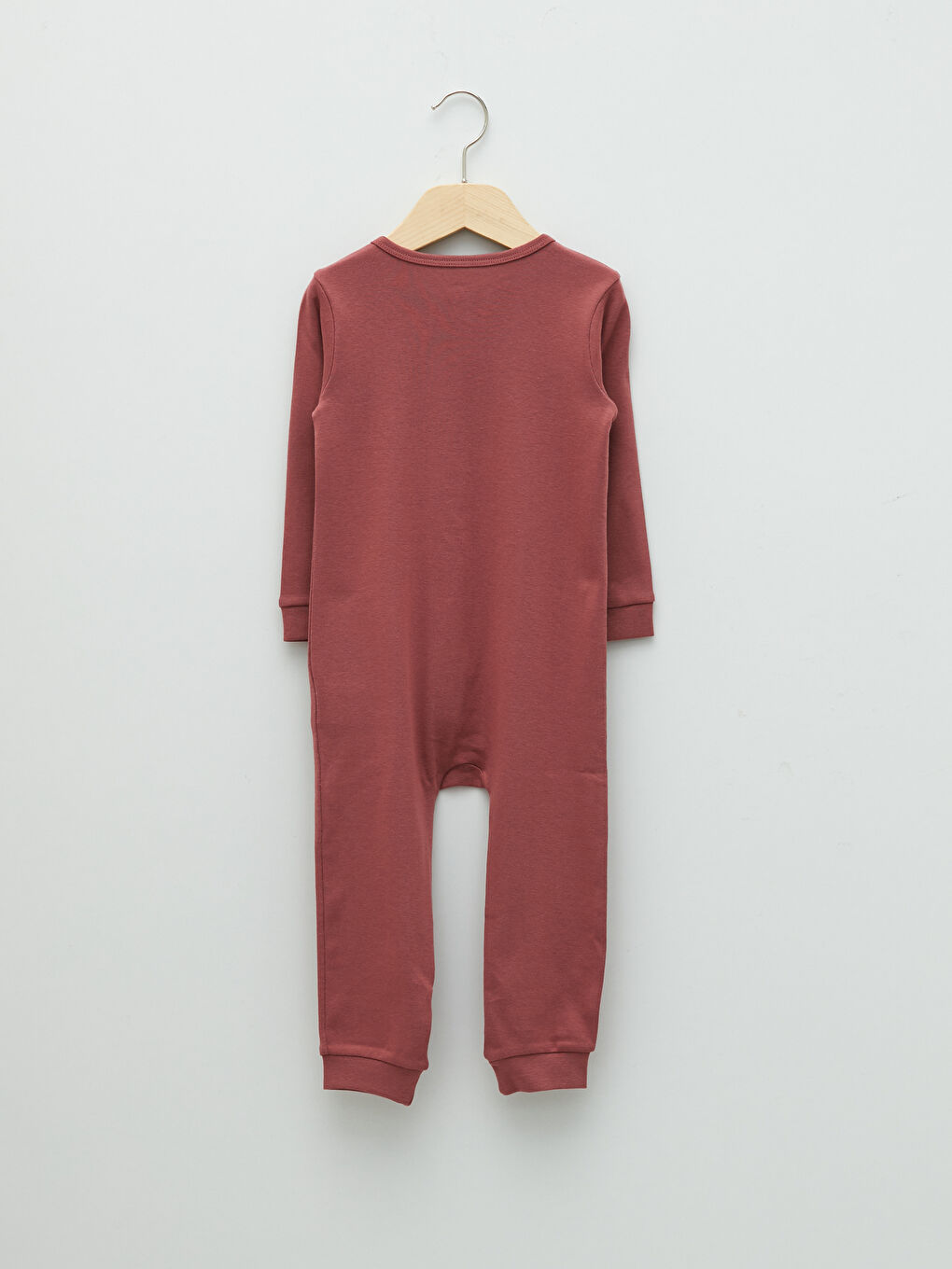 Crew Neck Long Sleeve Minnie Mouse Printed Baby Girl Zipper Jumpsuit-1