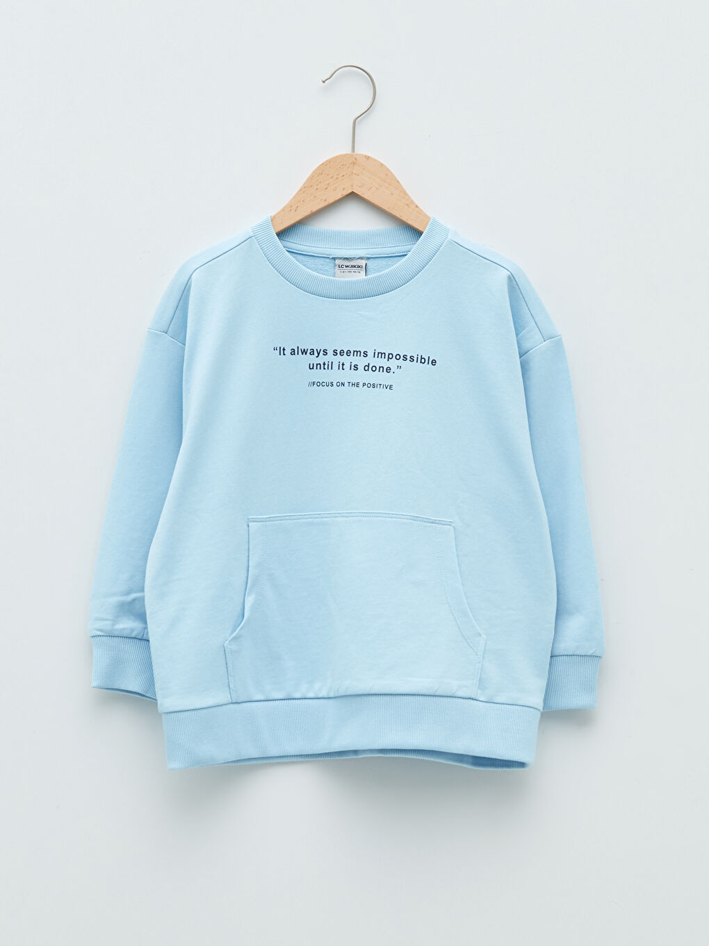 LCW Kids Bisiklet Yaka Baskılı Uzun Kollu Erkek Çocuk Sweatshirt -W1CR83Z4-QXM