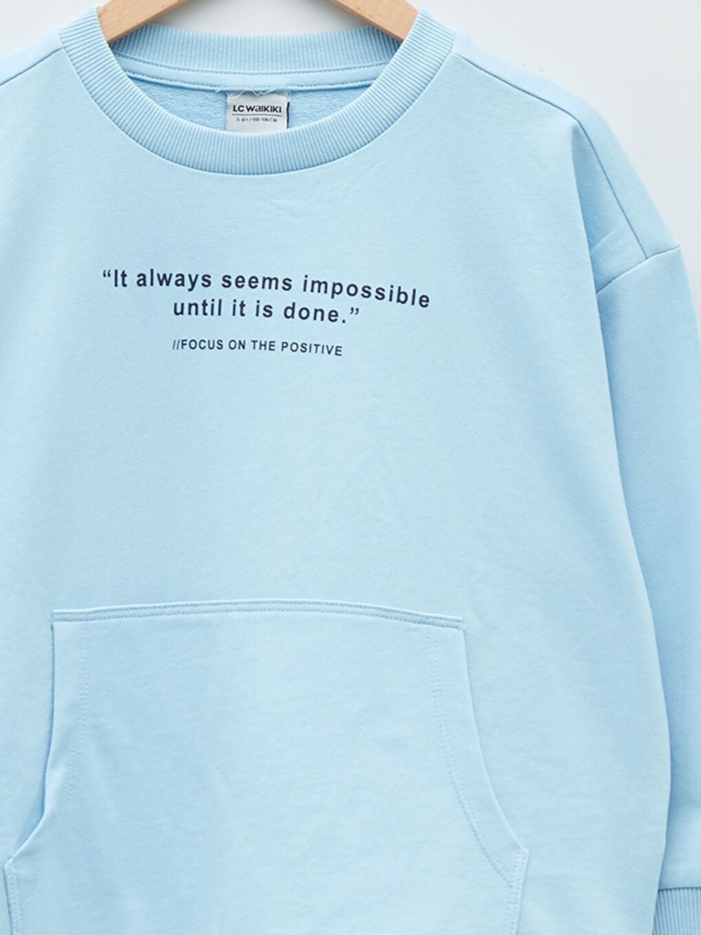 LCW Kids Bisiklet Yaka Baskılı Uzun Kollu Erkek Çocuk Sweatshirt -W1CR83Z4-QXM