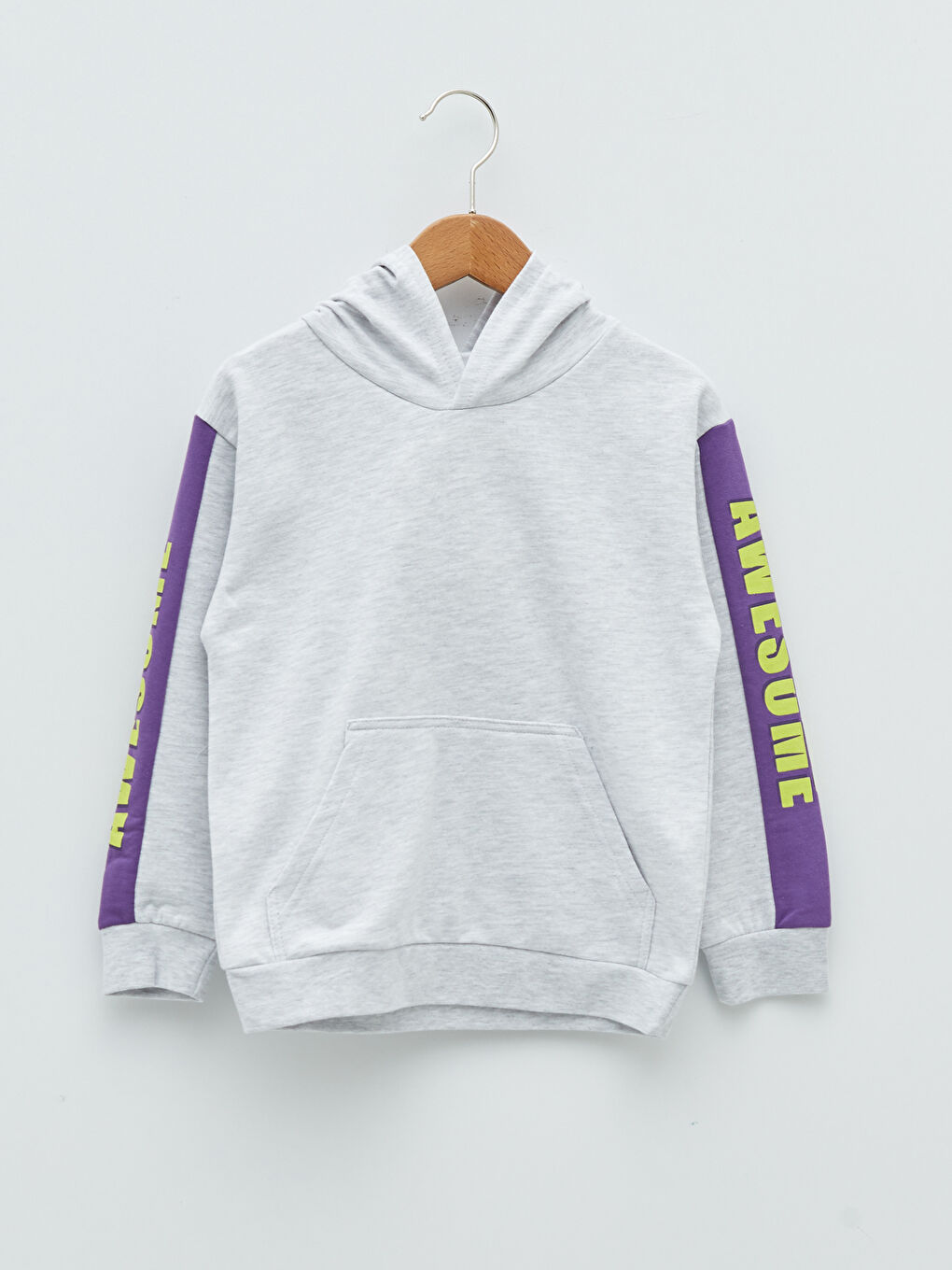 Hooded Printed Long Sleeve Boys' Sweatshirt