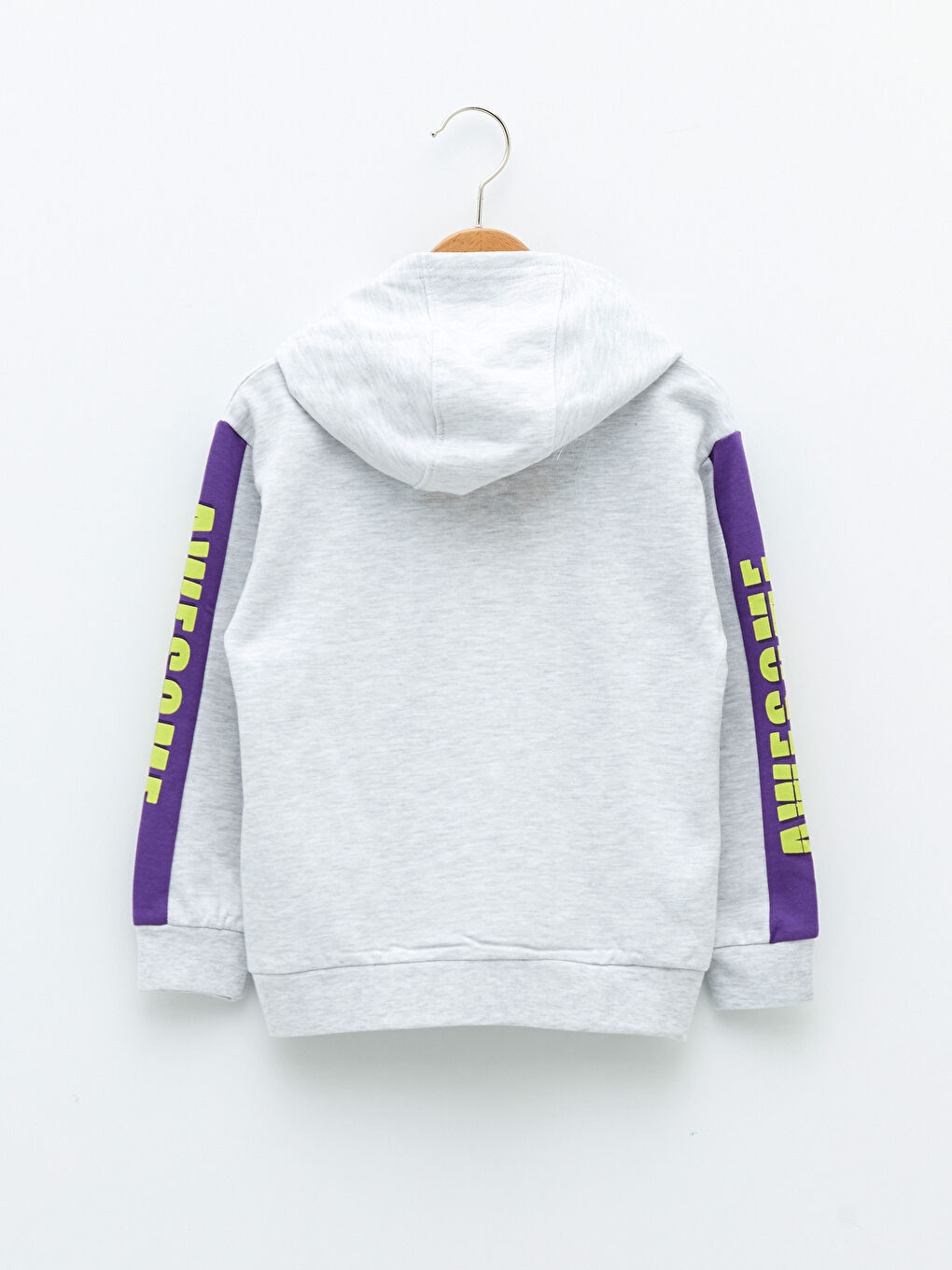 Hooded Printed Long Sleeve Boys' Sweatshirt-1