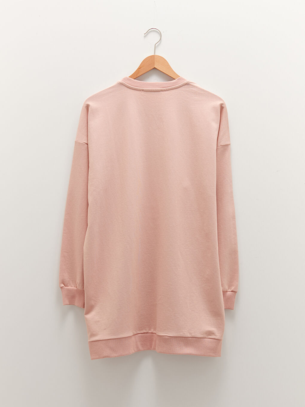 LCW Modest Crew Neck Printed Long Sleeve Women's Sweatshirt Tunic -W1CT06Z8-GA3