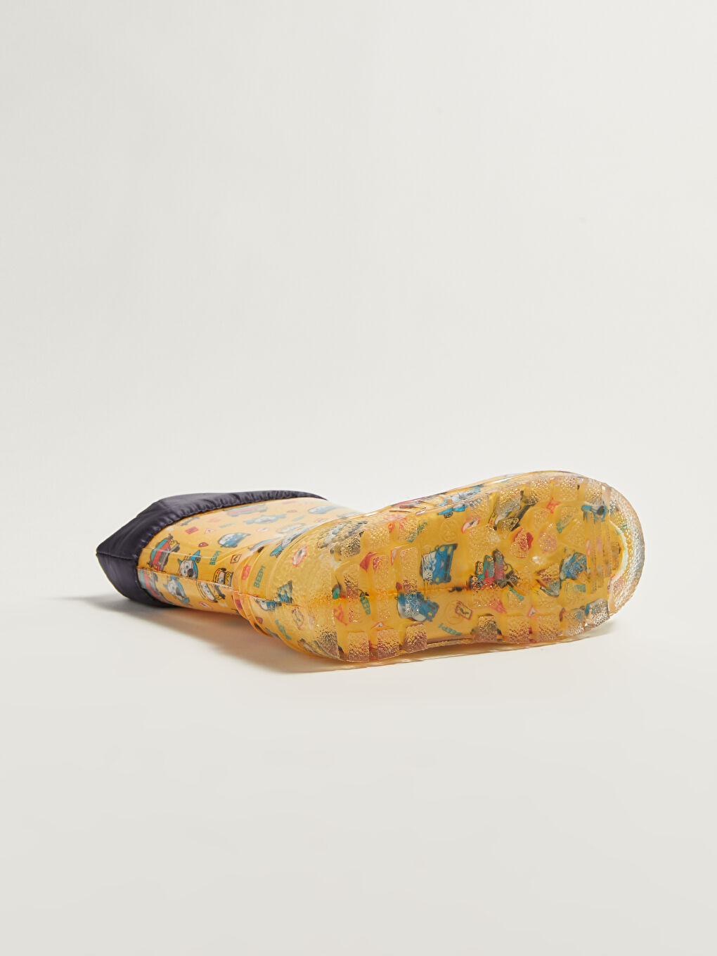 Sarı Baskılı Sıcak Astarlı Erkek Bebek Yağmur Botu-4