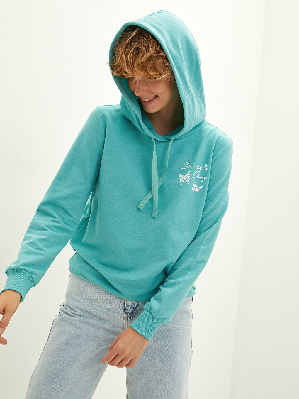 Kapuzensweatshirt Bedruckt Langarm Für Damen-1