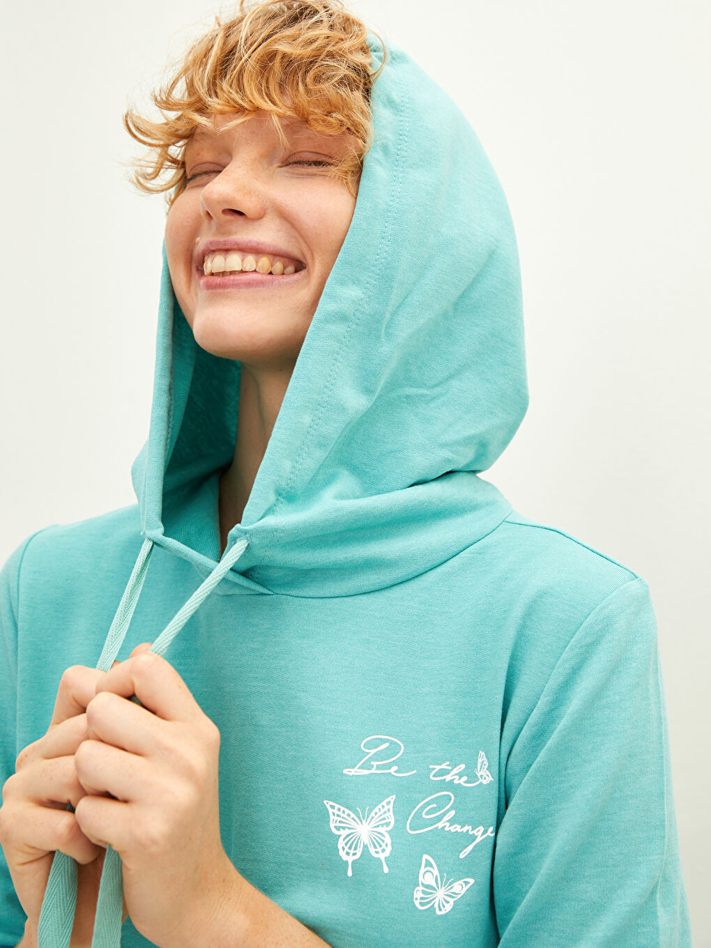 Kapuzensweatshirt Bedruckt Langarm Für Damen-3
