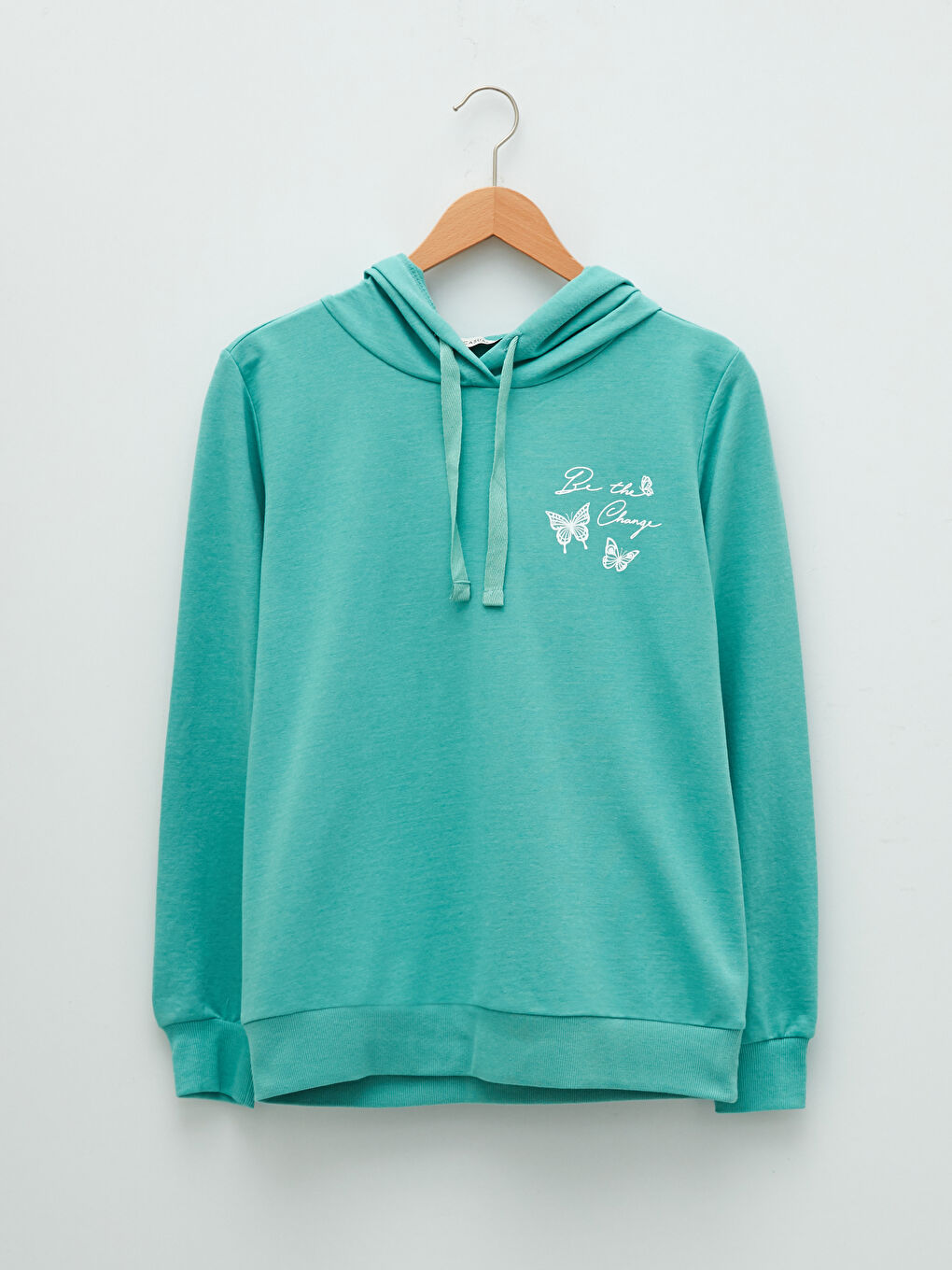 Kapuzensweatshirt Bedruckt Langarm Für Damen-5