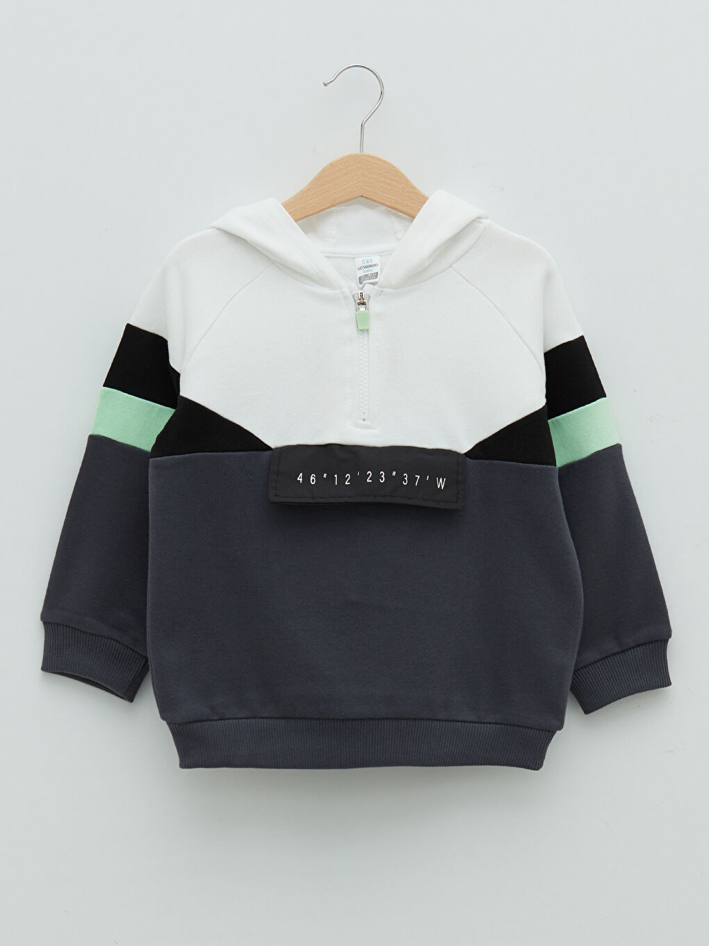 Ensemble Sweat-Shirt à Capuche et Pantalon de Jogging Bébé Garçon à Manches Longues et Blocs de Couleurs Lot de 2-1
