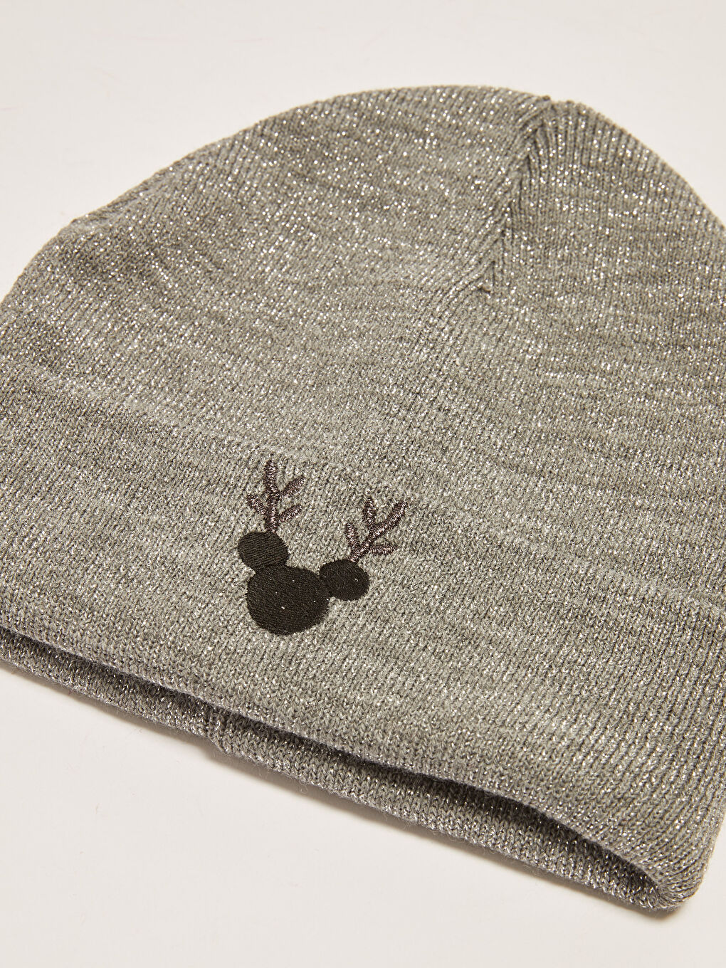 Әйелдерге арналған рождестволық тақырыптағы микки маус эмблемасы кестеленген тоқыма бини шапкасы-3