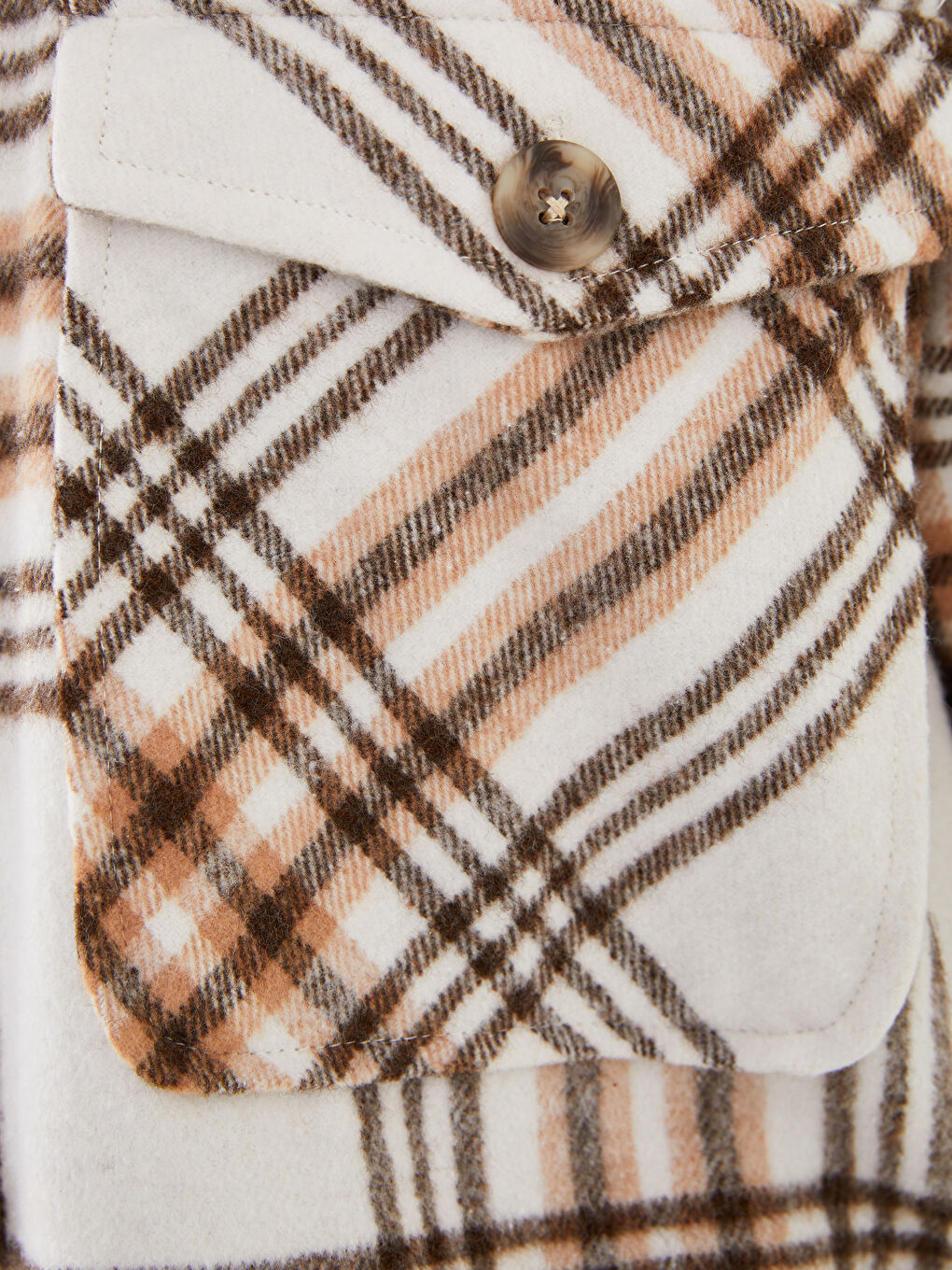 Karirana košulja jakna sa dugim rukavima za žene-2