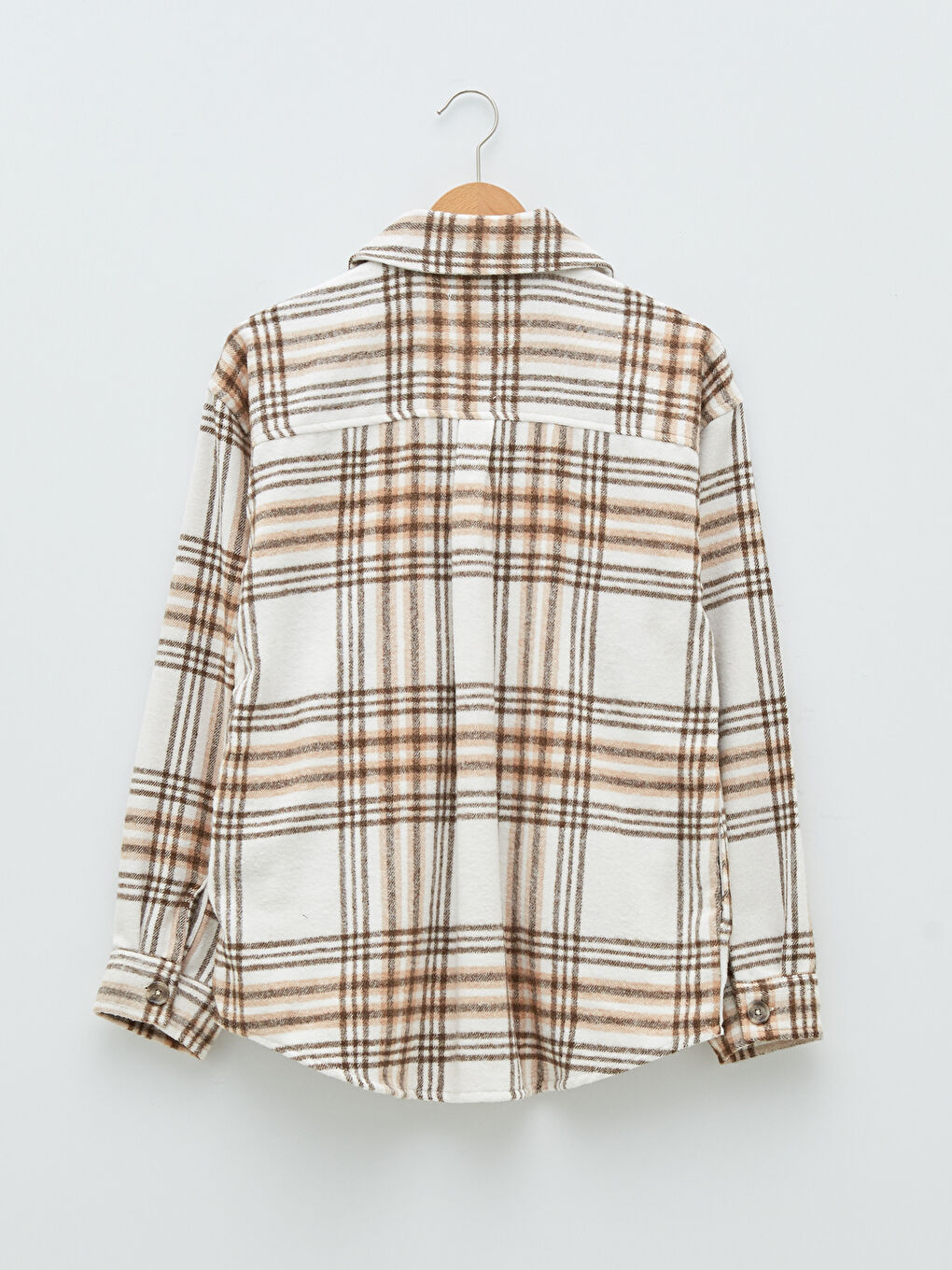 Karirana košulja jakna sa dugim rukavima za žene-6