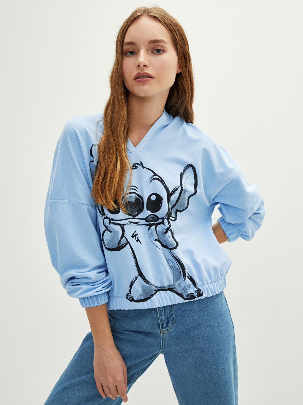 Women's Hoodie Lilo & Stitch Printed Long Sleeve Sweatshirt
