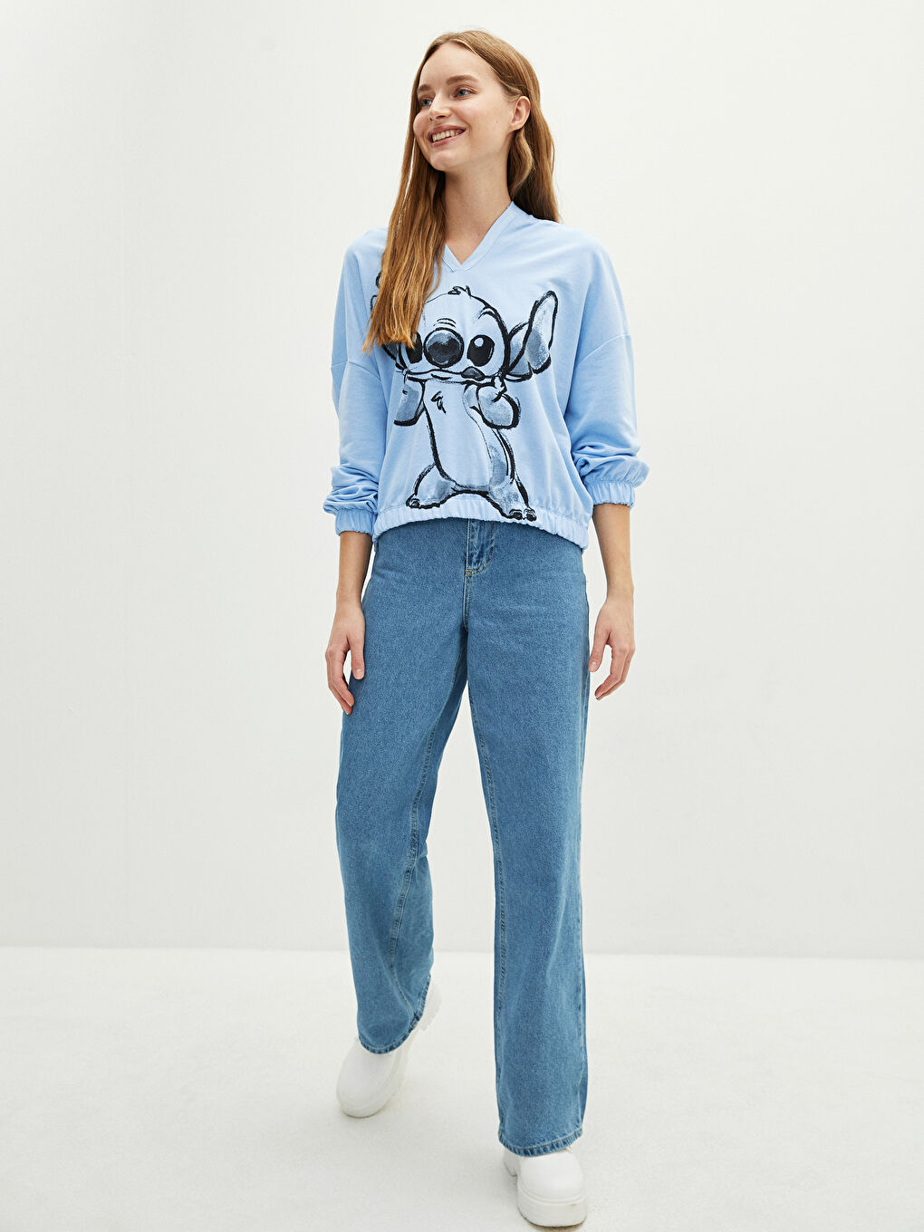 Women's Hoodie Lilo & Stitch Printed Long Sleeve Sweatshirt-2