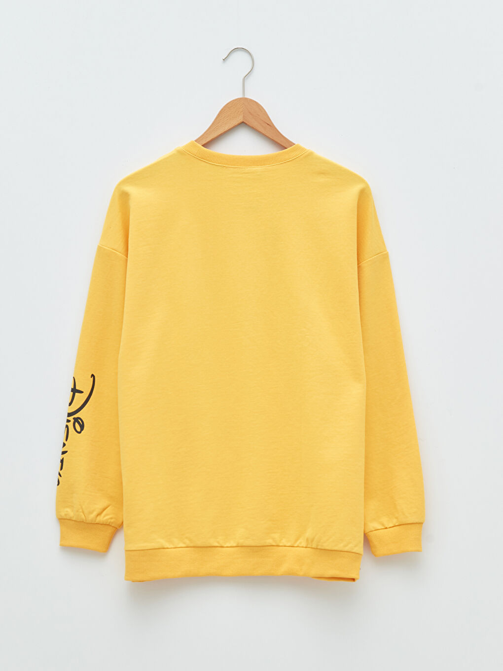 Bisiklet Yaka Mickey Mouse Baskılı Uzun Kollu Kadın Sweatshirt-6