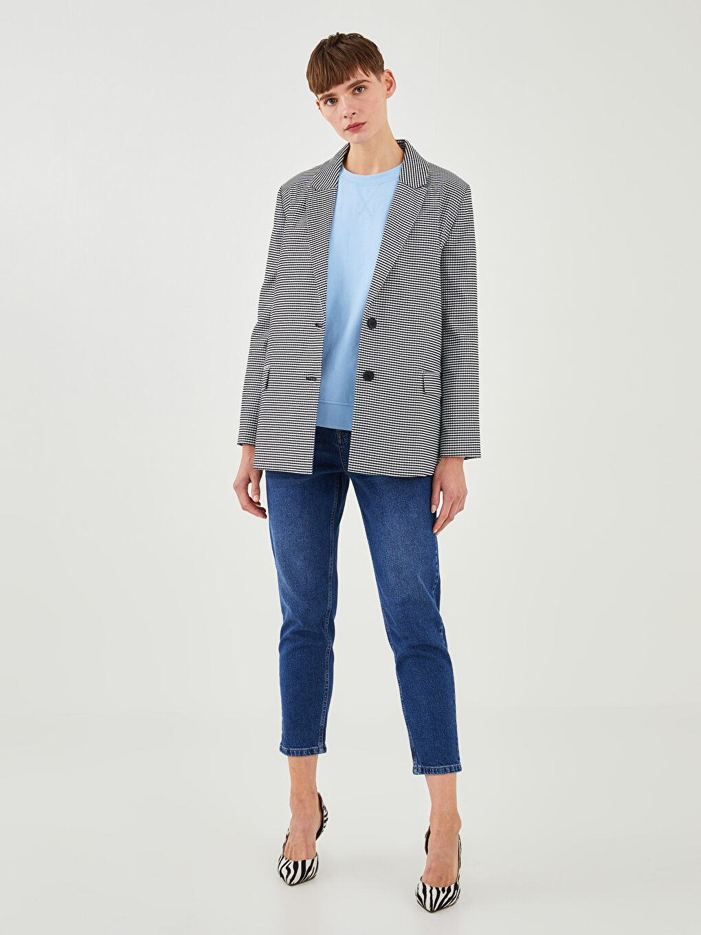 Crew Neck Plain Long Sleeve Women's Sweatshirt-2