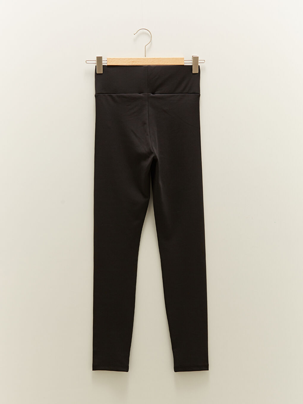 Women's Elasticated Waist Plain Leggings-6