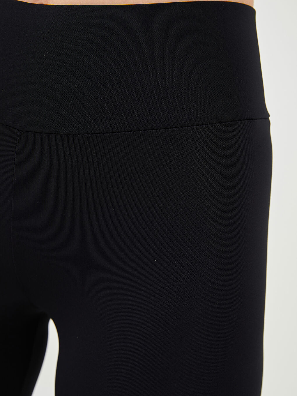 Women's Elasticated Waist Plain Leggings-3