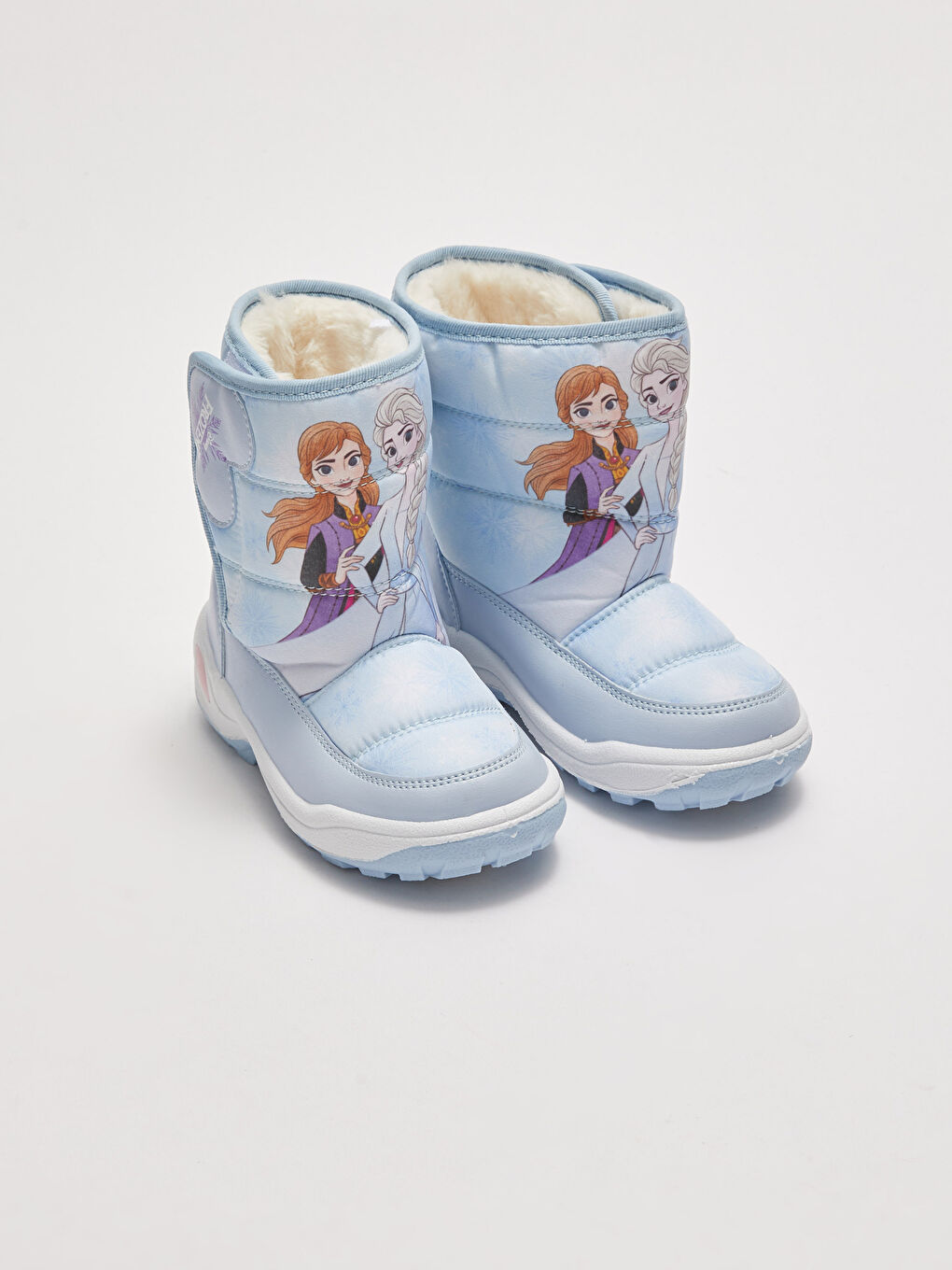 Cizme de Zăpadă Fete cu Talpă Groasă și Bandă Velcro Licențiate Frozen