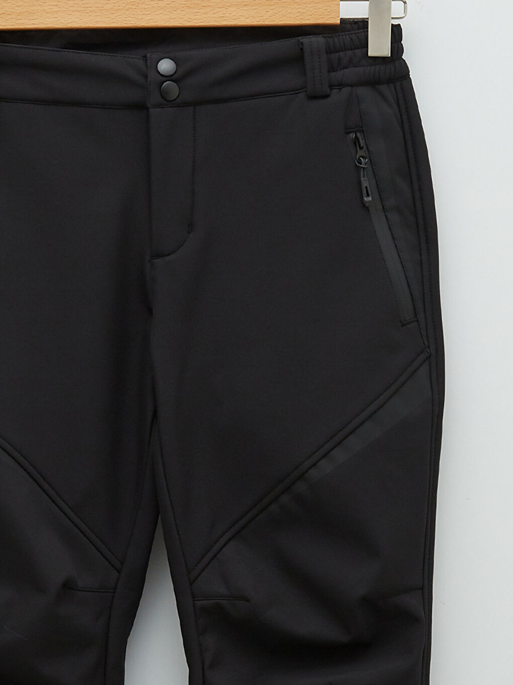 Siyah Standart Kalıp Erkek Kayak Pantolonu-7