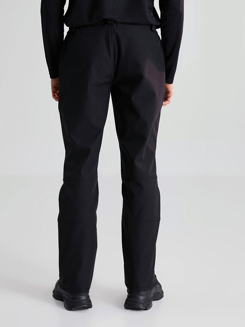 Siyah Standart Kalıp Erkek Kayak Pantolonu-4