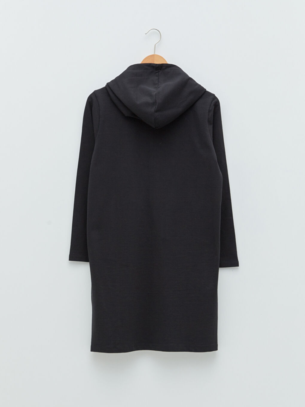 Hooded Plain Long Sleeve Cotton Women's Sports Cardigan-6