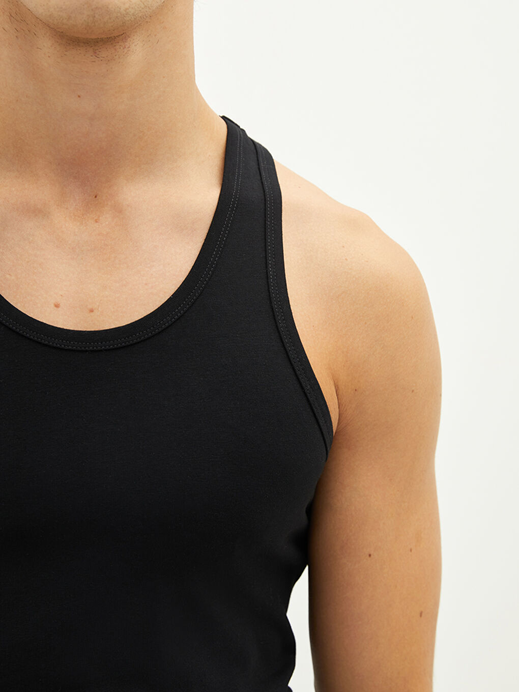 Gilet de Sport Homme en Coton Imprimé à Col Rond-3