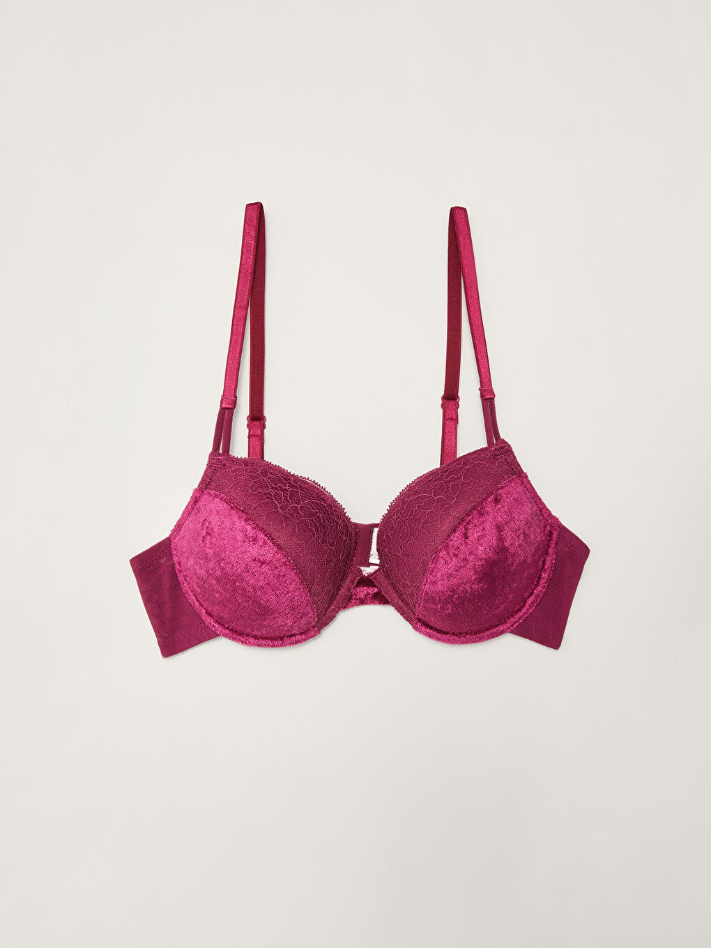 LCW DREAM Underwire Lace Detailed Non-Padded Satin Fantasy T-Shirt Bra -W1DA61Z8-HHC