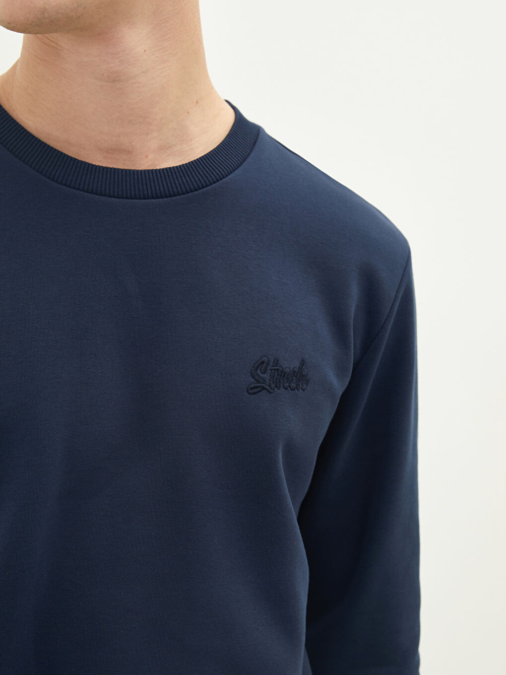 Crew Neck Printed Men's Thick Sweatshirt-3