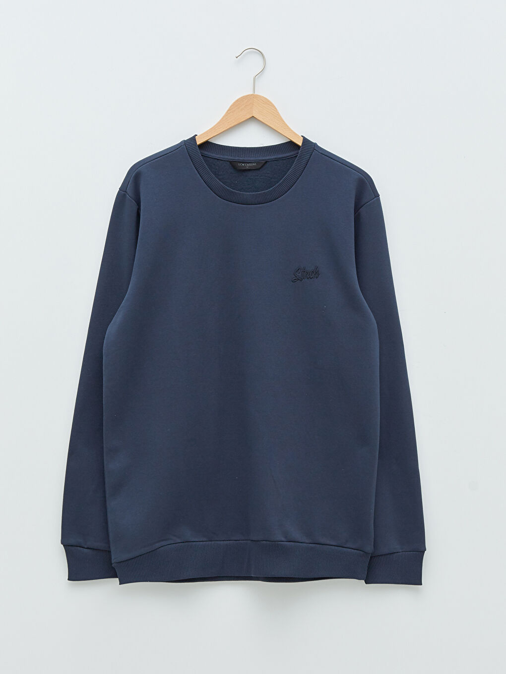 Crew Neck Printed Men's Thick Sweatshirt-5