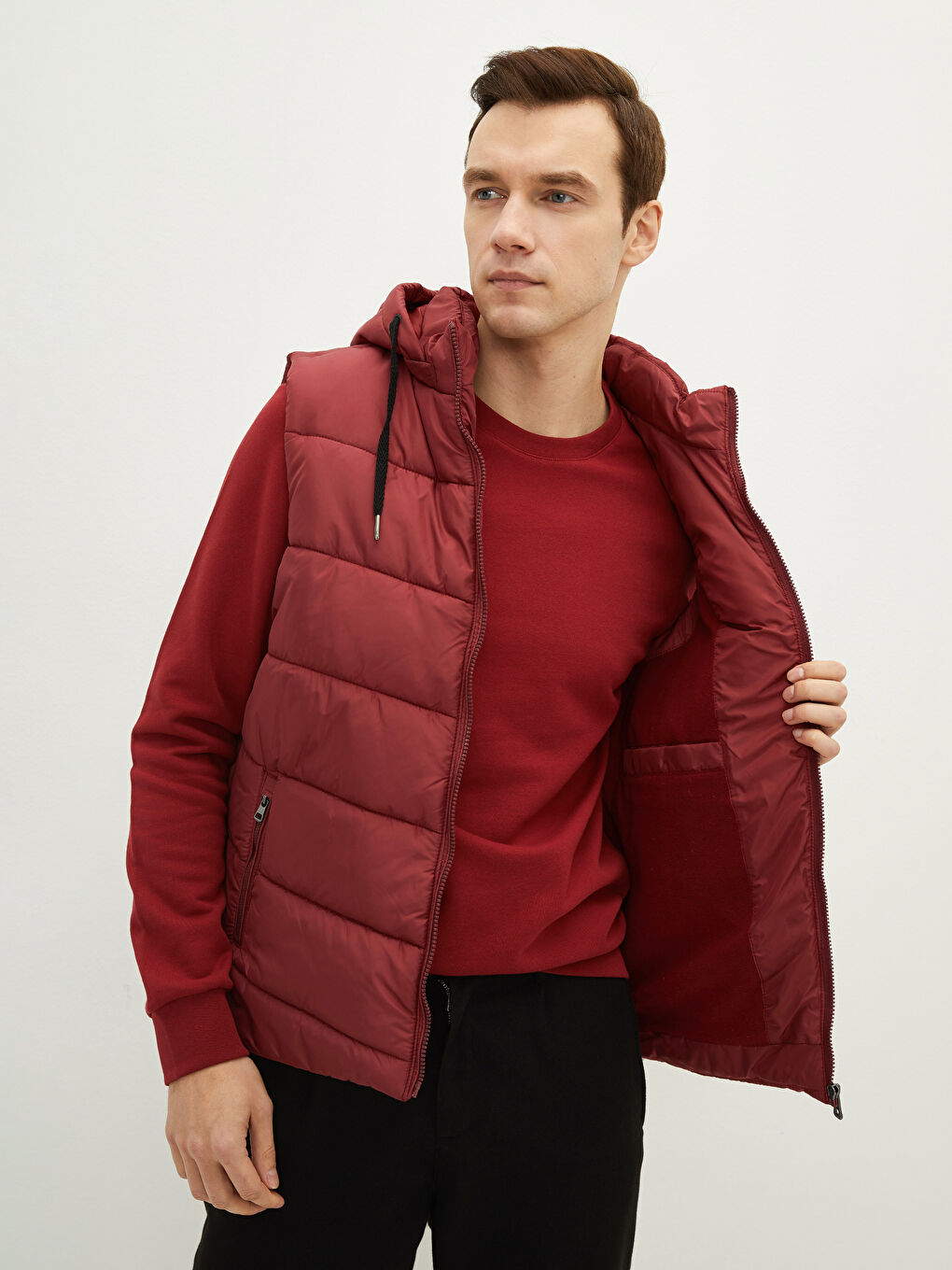 Gilet à Capuche pour Hommes Coupe Standard-1