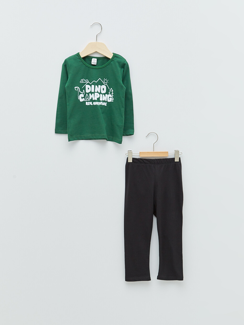 Crew Neck Long Sleeve Printed Baby Boys' Pyjamas Set