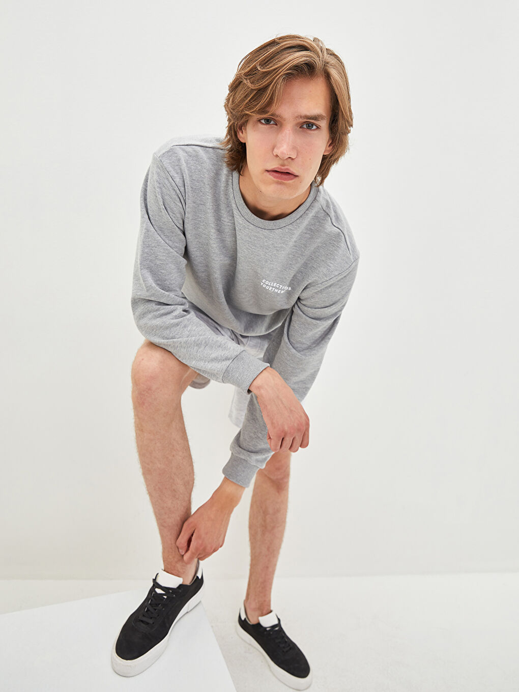 Crew Neck Long Sleeve Printed Men's Sweatshirt-2