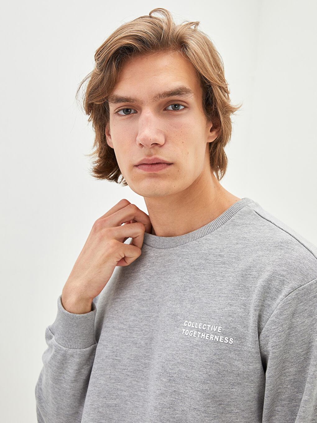 Crew Neck Long Sleeve Printed Men's Sweatshirt-3