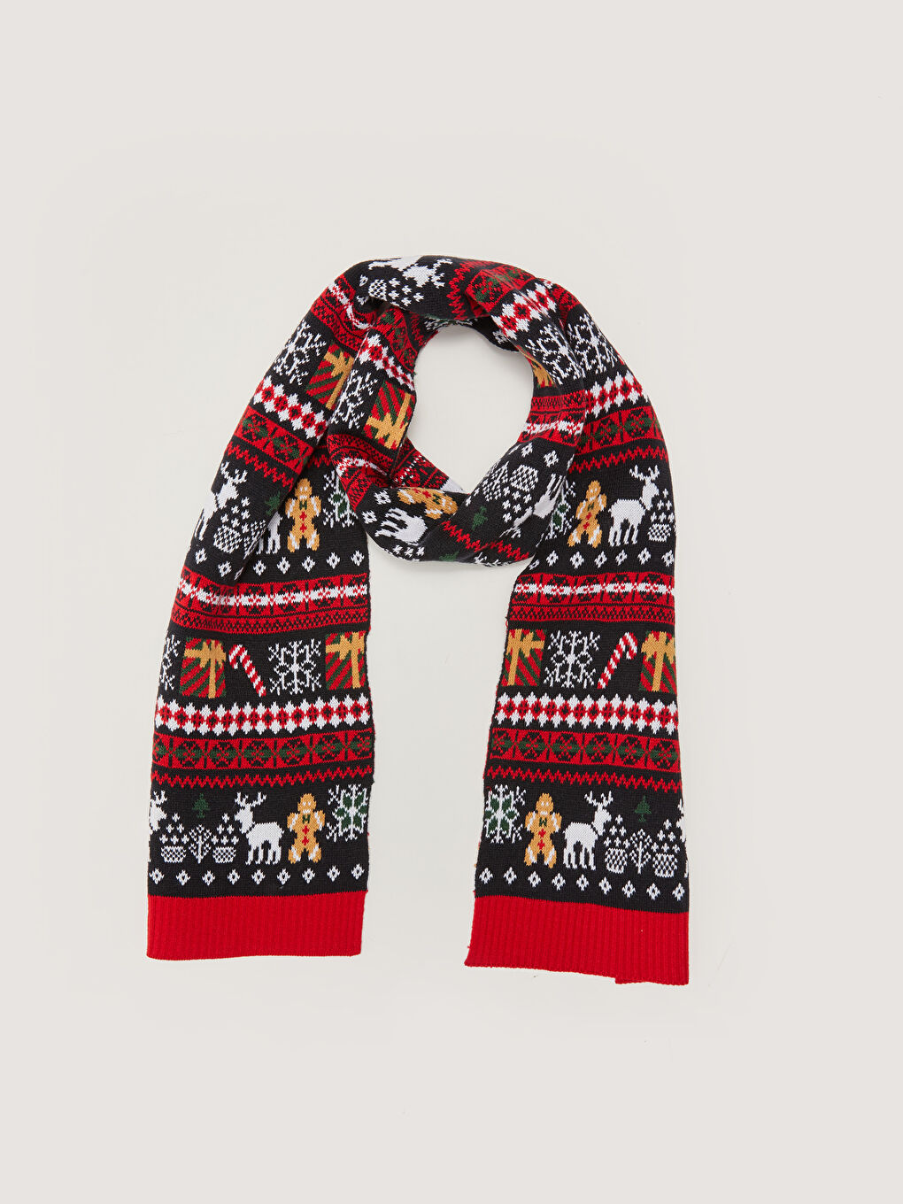 LCW ACCESSORIES Christmas Themed Boy Tricot Scarf -W1DB04Z4-PEY