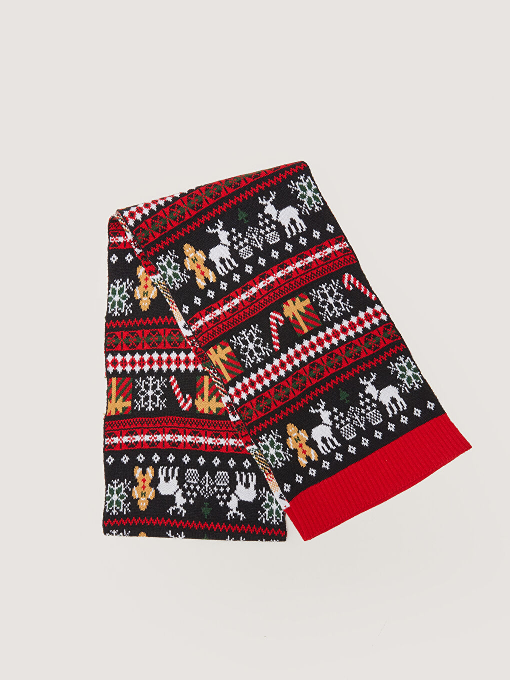 LCW ACCESSORIES Christmas Themed Boy Tricot Scarf -W1DB04Z4-PEY