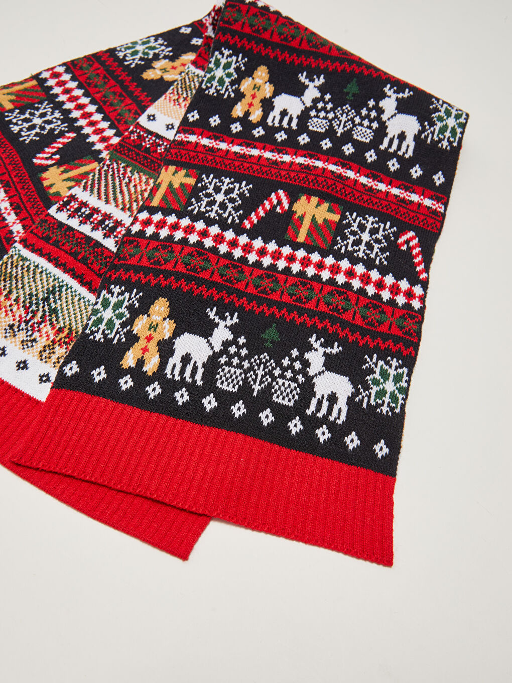 LCW ACCESSORIES Christmas Themed Boy Tricot Scarf -W1DB04Z4-PEY