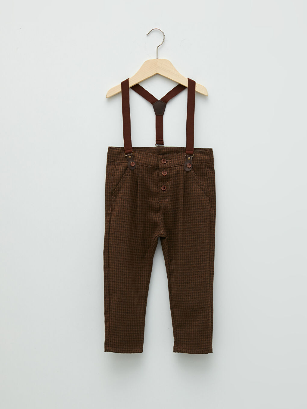 Pantalon Bébé Garçon Détails Boutons et Bretelles Ensemble 2 Pièces