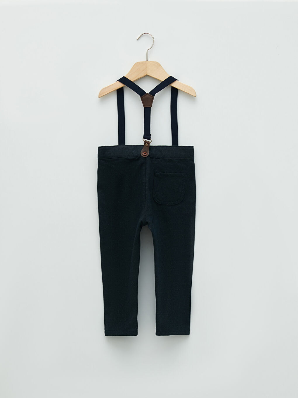 Button Detailed Baby Boy Pants and Suspenders 2-Piece Set-1