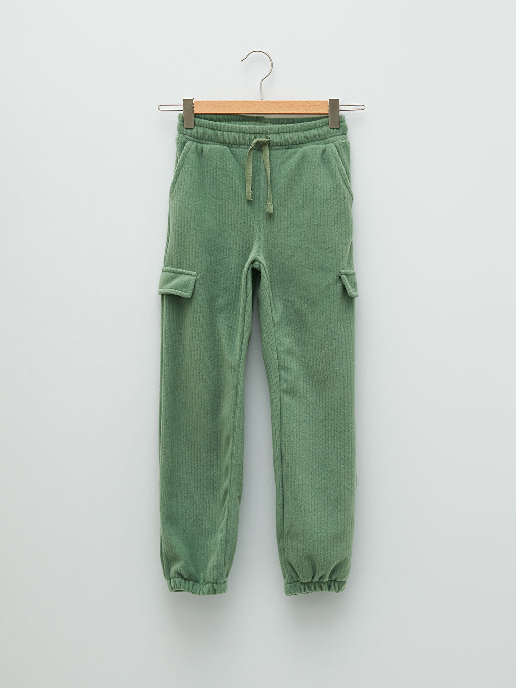 LCW Kids Basic Fleece Girl Jogger Sweatpants With Elastic Waist -W1DB25Z4-GRW