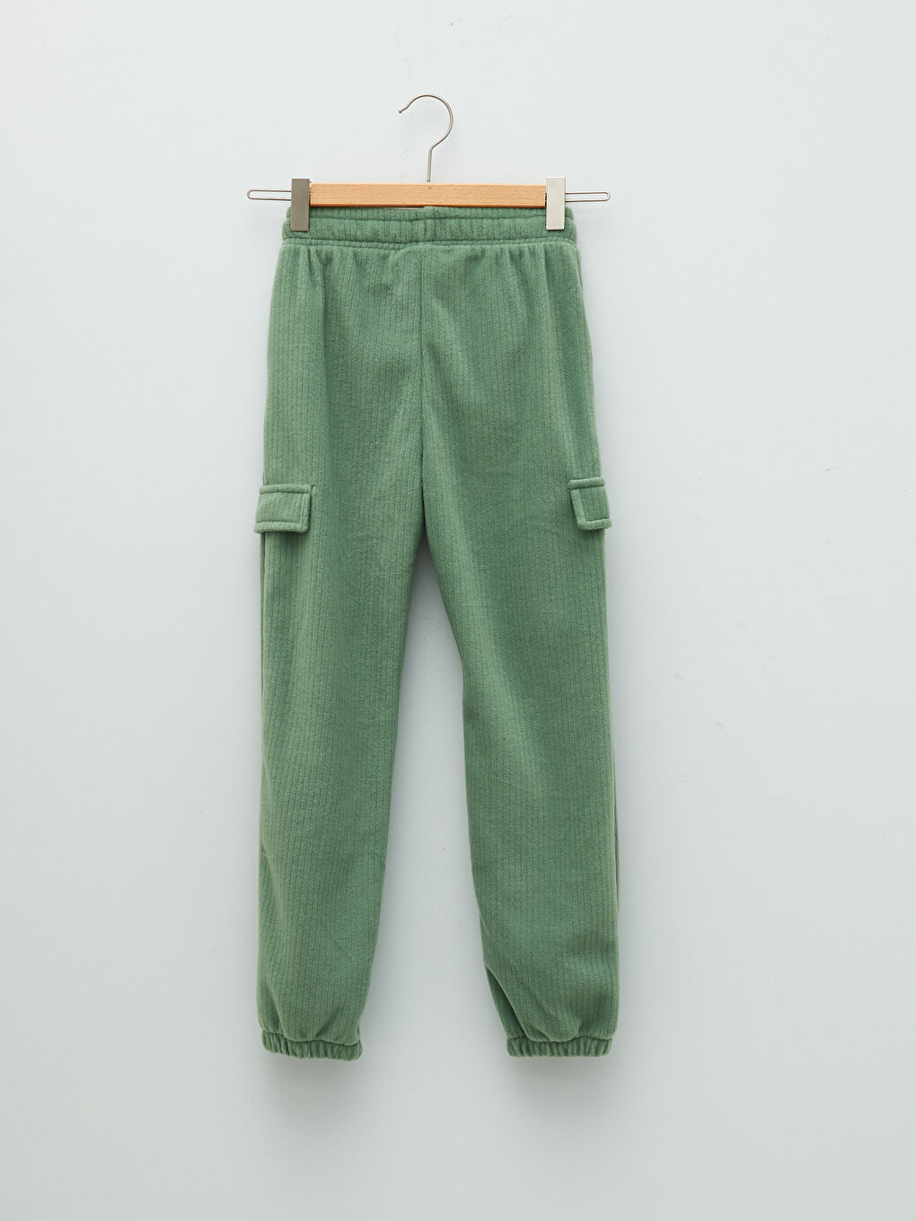 LCW Kids Basic Fleece Girl Jogger Sweatpants With Elastic Waist -W1DB25Z4-GRW