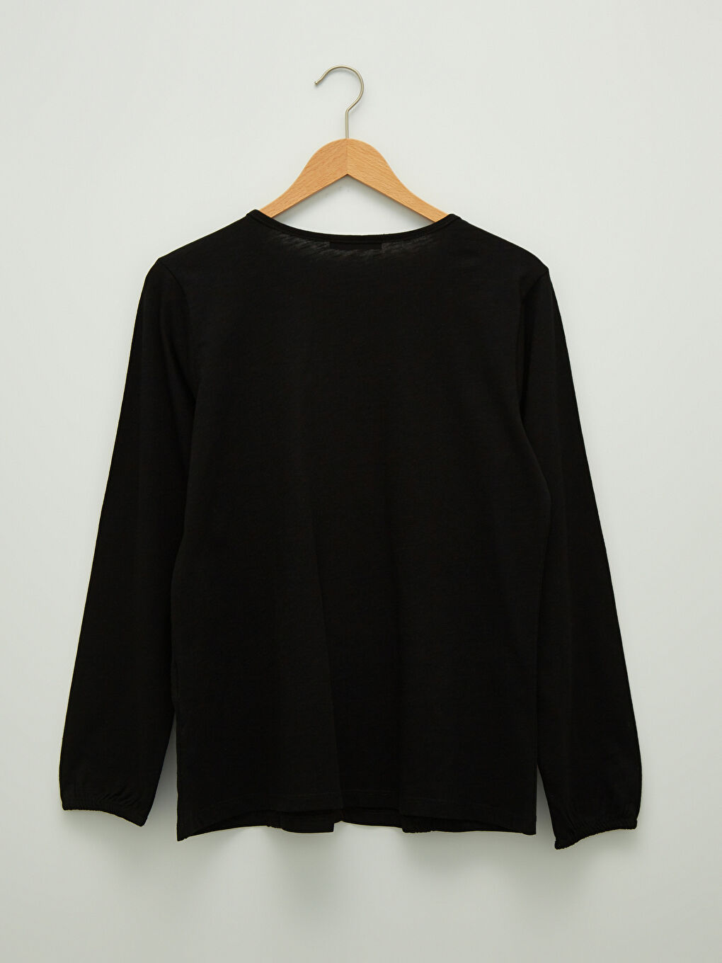 Tie Collar Embroidered Long Sleeve Cotton Women's Blouse-6